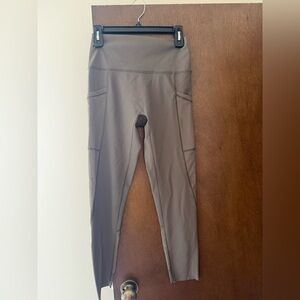 Aerie Taupe High-Waisted Leggings